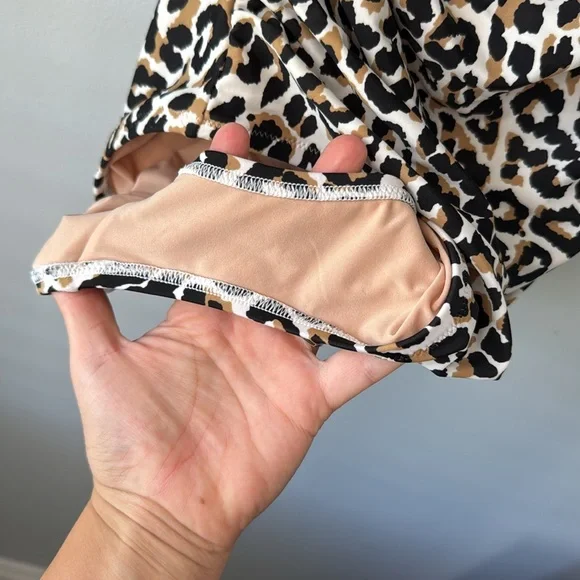 J. Crew Leopard Print Strapless One Piece Bathingsuit - Picture 4 of 9